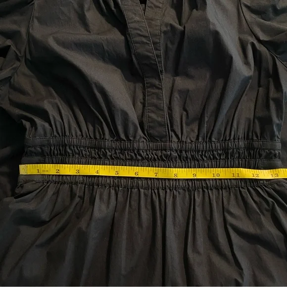 QUINCE 100% Organic Cotton Poplin Tiered Maxi Dress Black Size Small - Picture 9 of 14